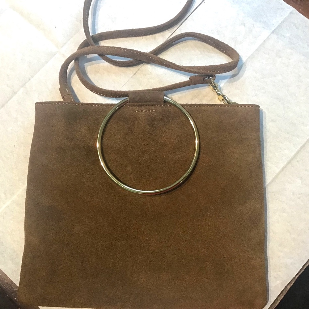 Two Purses Bundle, Suede and Leather-genuine. Thicker and Furla.